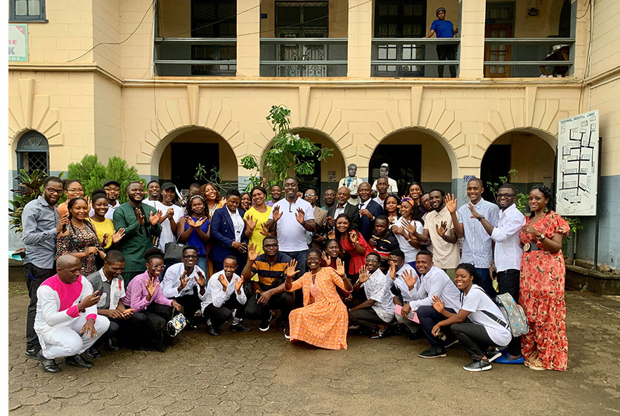 Photo showing members of the Cameroon Society of Physiotherapy