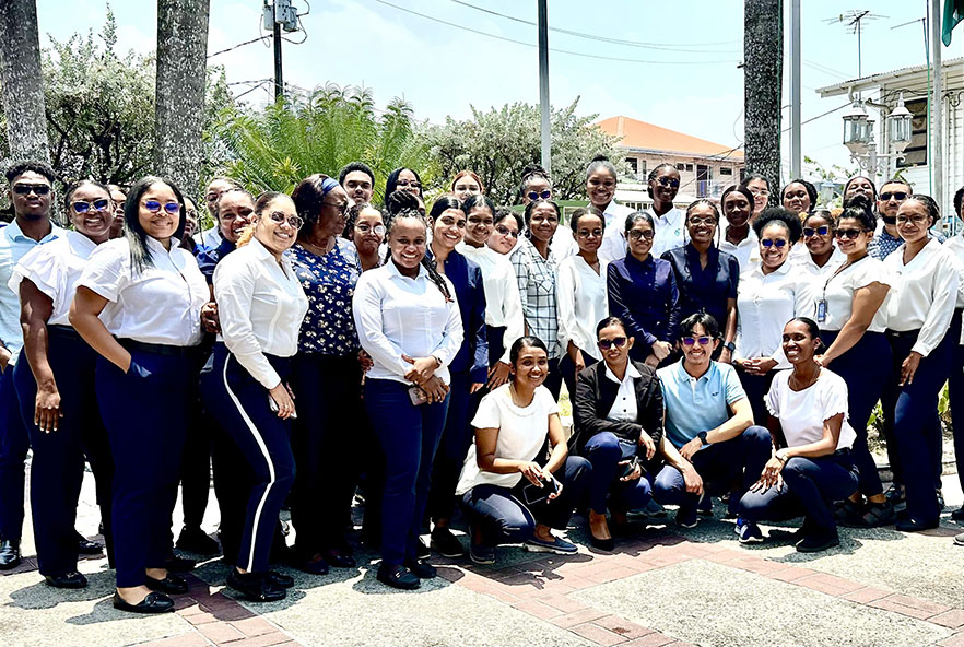 Photo showing members of Guyana Physiotherapy Association