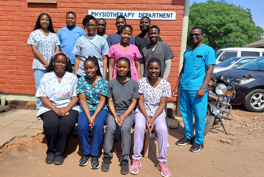 Photo of a group of physiotherapists in Malawi