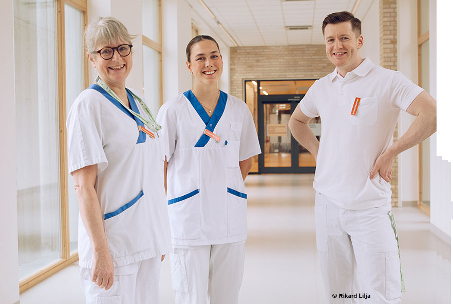 Photo of physiotherapists in Sweden. Photographer Rikard Lilja