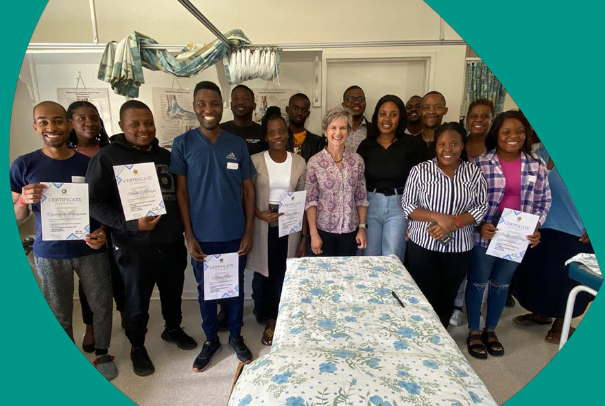 Group photo of physiotherapist members of Zimbabwe Physiotherapy Association