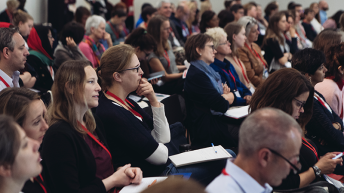 Photograph of delegates at a physiotherapy conference